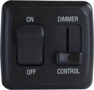 JR Products 12275 Dimmer/On-Off Switch - Black