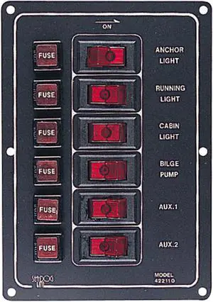 Sea-Dog 422110-1 Aluminum Vertical Switch Panel