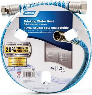 Camco 22813 Fresh Water Hose 5/8" X 4' Premium