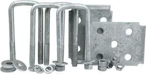 Tie Down Engineering 81185 Galvanized Axle Tie Plate Kit for 2" Round Axles