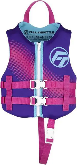 Full Throttle 142100-600-001-22 Child Rapid-Dry Life Jacket - Purple
