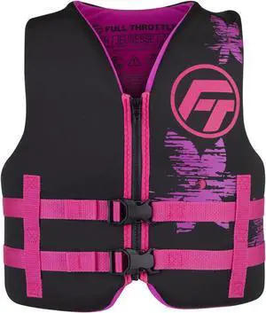 Full Throttle 142100-105-002-22 Youth Rapid-Dry Life Jacket - Pink