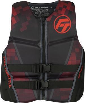 Full Throttle 142500-100-040-22 Men's Rapid-Dry Flex-Back Life Jacket - Large, Red