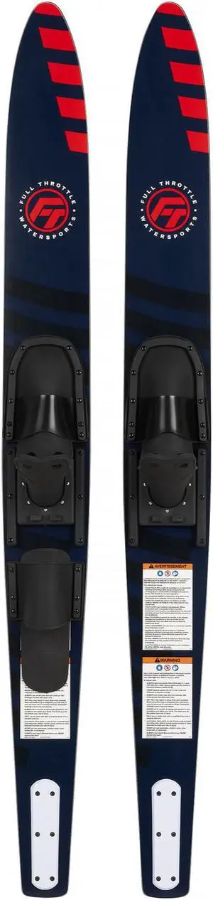 Full Throttle 330500-700-999-22 Traditional Combo Waterskis - Black