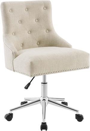 Regent Tufted Button Swivel Upholstered Fabric Office Chair