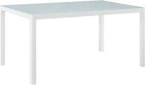Raleigh 59" Outdoor Patio Aluminum Dining Table White