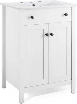 Nantucket 24" Bathroom Vanity White White