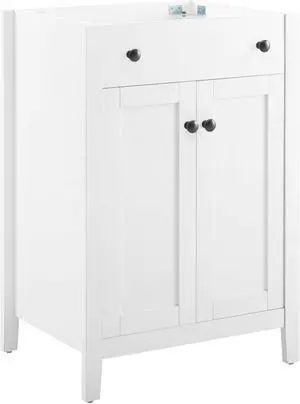 Nantucket 24" Bathroom Vanity Cabinet (Sink Basin Not Included) White