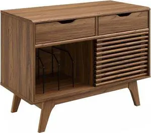 Render Vinyl Record Display Stand Walnut