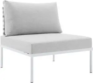 Harmony Sunbrella Basket Weave Outdoor Patio Aluminum Armless Chair Taupe Gray Harmony Sunbrella Basket Weave Outdoor Patio Aluminum Armless Chair Taupe Gray