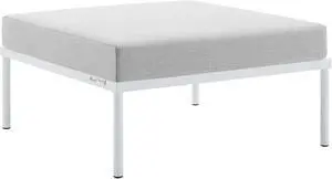 Harmony Sunbrella Outdoor Patio Aluminum Ottoman Gray