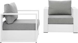 Tahoe Outdoor Patio Powder-Coated Aluminum 2-Piece Armchair Set