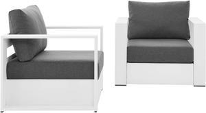 Tahoe Outdoor Patio Powder-Coated Aluminum 2-Piece Armchair Set