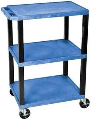 H. Wilson Blue 3 Shelf Specialty Utility Cart