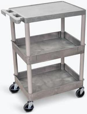 3 Shelf Gray Tub Cart