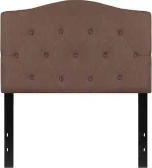 Flash Furniture Cambridge Tufted Upholstered Twin Size Headboard in Camel Fabric