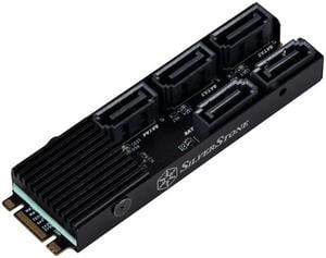 5-Port SATA Gen3 6Gbps Non-RAID M.2 PCIe storage expansion card