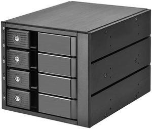 Three 5.25" device bay to four 3.5" SAS-12G / SATA 6Gbit/s trayless hot-swap cage