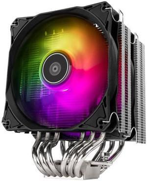 Dual tower CPU cooler with 6 heat-pipes and dual 120mm ARGB fans