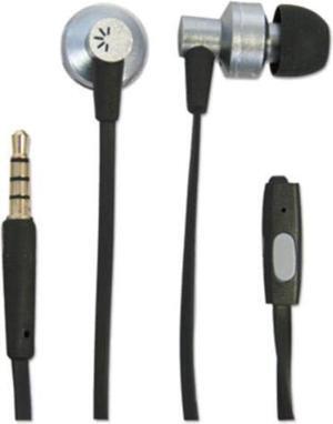 Round Earbuds with Microphone BLACK