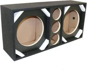 Two 10-in Woofers plus Three Tweeters CARBON/TEXTURE Empty Chuchera Speaker Enclosure