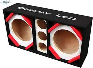 Two 10-in Woofers plus Three Tweeters WHITE Empty Chuchera Speaker Enclosure
