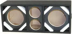 Two 6-in Woofers plus Two Tweeters Carbon Texture Black Empty Chuchera Speaker Enclosure
