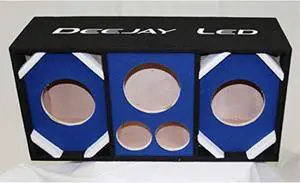 Two 6-in Woofers plus Two Tweeters and One Horn BLUE Empty Chuchera Speaker Enclosure