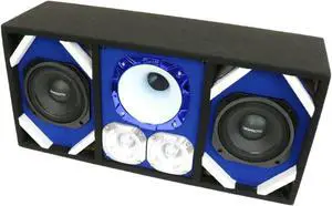 Loaded Box withTwo Despacito Heavy Duty 6-in Woofers One Horn and withTwo Bullet Tweeters BLUE