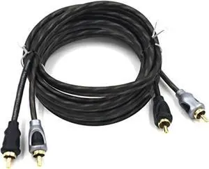 12 Foot RCA TO RCA Stereo Patch Cable Copper Conductors