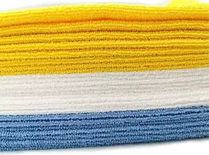 25 Piece Multicolor Microfiber Towel Assortment ideal for cleaning fine items