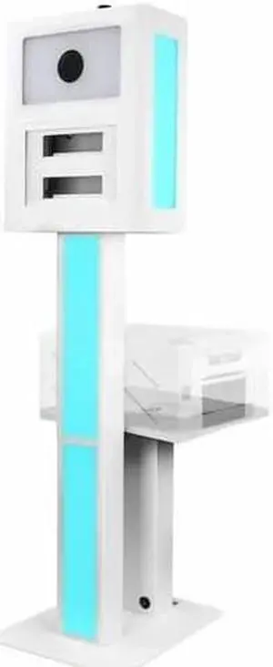 NEW MAJESTIC PHOTO BOOTH KIOSK/PRINTER STAND (NO PRINTER COVER), INCLUDES BUILT-IN MODELING / STROBE LED NEW MAJESTIC PHOTO BOOTH KIOSK/PRINTER STAND (NO PRINTER COVER), INCLUDES BUILT-IN MODELING / STROBE LED