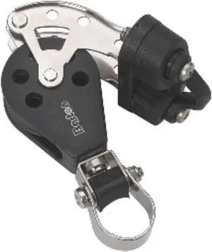 Barton Marine Size 3 Stanchion Lead Block - Single w/Becket &amp Cam Cleat