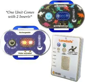 Lunasea Child/Pet Safety Water Activated Strobe Light w/RF Transmitter - Blue Case