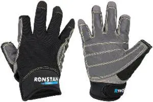 Ronstan Sticky Race Gloves - 3-Finger - Black - XXL