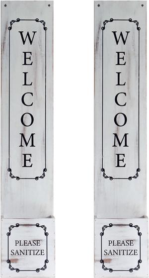 Welcome Signs Hand Sanitizer Dispenser Holder for School Office Salon Commercial Toilet Hand Clean in Public Set of 2