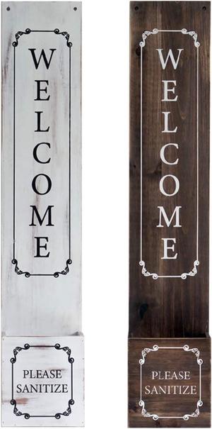 Welcome Signs Hand Sanitizer Dispenser Holder for School Office Salon Commercial Toilet Hand Clean in Public Set of 2