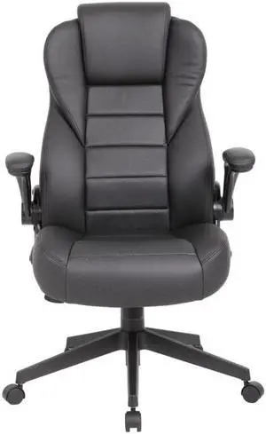 Boss Executive High Back CaressoftPlus Flip Arm Chair