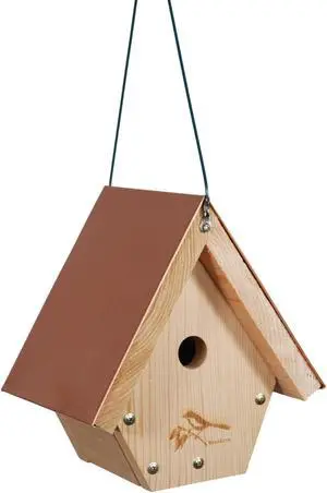 WoodLink Wren House Cedar Bird House with Copper Roof