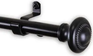 Roswell Curtain Rod 7/16 inch dia. 18-28 inch - Black