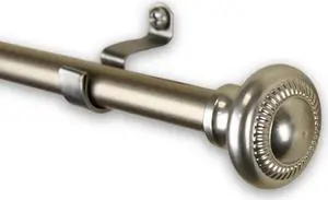 Roswell Curtain Rod 7/16 inch dia. 28-48 inch - Satin Nickel