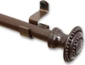 Cornell Curtain Rod 7/16 inch dia. 28-48 inch - Cocoa
