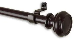 Gino Curtain Rod 7/16 inch dia. 18-28 inch - Cocoa