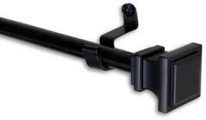 Erik Curtain Rod 7/16 inch dia. 28-48 inch - Black