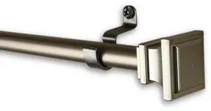 Erik Curtain Rod 7/16 inch dia. 28-48 inch - Satin Nickel