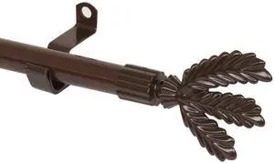 Linna Curtain Rod 7/16 inch dia. 28-48 inch - Cocoa