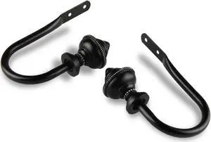 Augustus Curtain Rod Holdback - Black