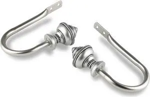 Augustus Curtain Rod Holdback - Satin Nickel