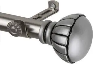 Yulania Curtain Rod 3/4 inch dia. 28-48" - Satin Nickel