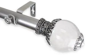 Ray Curtain Rod 1" OD 48-84 inch  - Satin Nickel